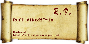 Ruff Viktória névjegykártya
