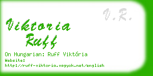 viktoria ruff business card