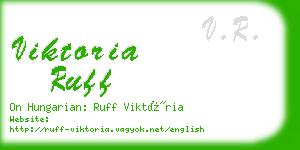 viktoria ruff business card